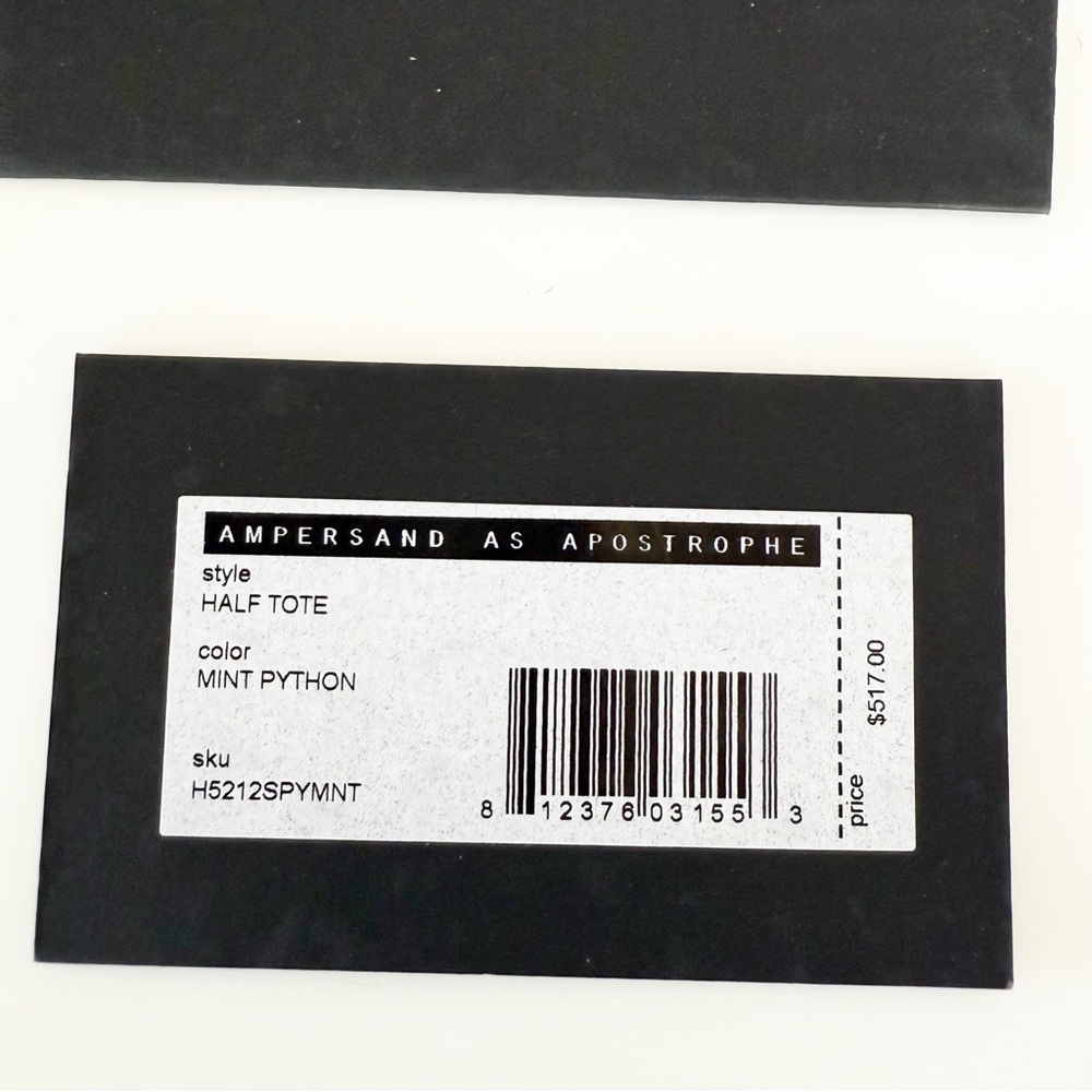 NWT Ampersand As Apostrophe Mint Python Textured … - image 10